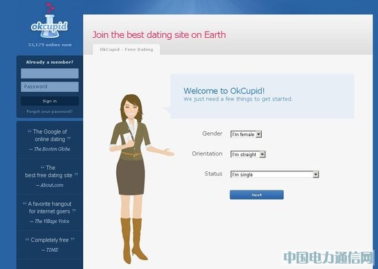 OKCupid应用提供“基于地理位置的约会”